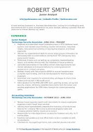 Junior Analyst Resume Samples Qwikresume