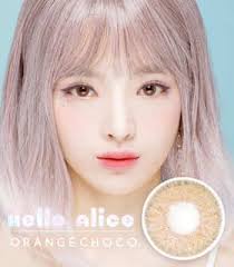 色素薄い系カラコン・ナチュラルハーフ・HELLO ALICE Orange チョコ｜ラッキーアイコン