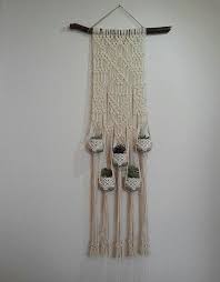 Porte Plantes Motif Ethnique En Macrame Pour 5 Mini Plantes Dimensions Largeur Bois 55cm Largeur Macrame 30cm Longueur Totale 117 Etsy Macrame Decor