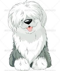 Old English Sheepdog Dog Illustration Dog Drawing Cartoon Dog Posted in vector » silhouettes and people. old english sheepdog dog illustration