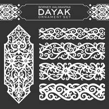 Aksesoris dayakbaju batik dayakkain batik dayakdayak ketapangkalimantanpulau borneo. Premium Vector Set Dayak Ethnic Pattern Indonesian Batik Pattern