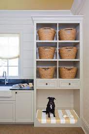 Utility room storage ideas ukc dog breeds. Built In Dog Bed In Laundry Room Rustic Laundry Rooms Room Storage Diy Laundry Room Storage Shelves