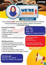 Lowongan Kerja Customer Sales Juragunz Tim Di 2020 Gerak Belajar Tanggal