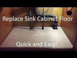 How To Replace Rotted Sink Base Cabinet Floor Bottom Easy Home Mender Youtube Sink Cabinet Kitchen Sink Diy Replacing Kitchen Sink