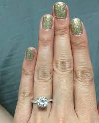 One carat total weight diamond stud earrings will feature two 0.50 carat diamonds. A One Carat Diamond On A Size 2 Or A Size 10 Finger Mysparkly Com Review Calla Gold Jewelry