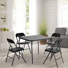 Whether it is used as a space to play games or a kids table at a family gathering, this convenient type of set is sure to be useful in your. Jaxpety 5 Piece Folding Table And Chairs Card Table And Padded Chairs Set For 4 Multipurpose Kitchen Dining Gaming Table Set Black Buy Online In Bahamas At Bahamas Desertcart Com Productid 89427101