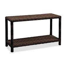 Outdoor Wicker Console Table Hampton Java Collection Thos Baker Teak Furniture Home Decor Console Table