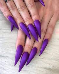Inspiring stiletto nails to win over you | naildesignsjournal.com. Pinterest Lolaxxlola Purple Stiletto Nails Purple Stiletto Nails Nails Blue Stiletto Nails
