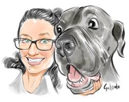 Family Pet Caricature From Photo