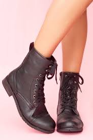 Black Flat Combat Boots Go With Chiffon Dress But Not So Girly One Plain Color Maybe Dark Green Combat Boots Boots Black Combat Boots
