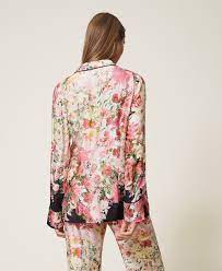 Maybe you would like to learn more about one of these? Floral Print Satin Shirts Woman Pink Twinset Milano