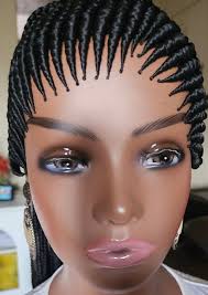 Fully Hand Braided whole box braids cornrows wig ponytail Libre 1B