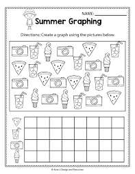Summer Graphing Summer Math Worksheets And Activities For Preschool Kindergarten And Summer Math Worksheets Graphing Worksheets Free Kindergarten Worksheets