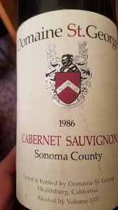 1986 Domaine St. George Cabernet Sauvignon