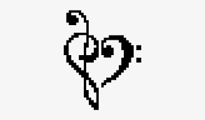 Treble clefbass clef heart bgc.sedahotels.com. Treble And Bass Clef Heart Bass Clef Pixel Art Free Transparent Png Download Pngkey