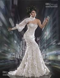 Maybe you would like to learn more about one of these? Exotic High Collar Single Long Seeve Floral Mermaid Skirt Royal Wedding Dresses Unique Arabic Wedding Gowns Bridal Church Zuhair Murad 3214 From Sunvary 290 63 Dhgate Com
