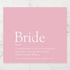 Bride Definition Bridal Shower Wedding Beer Bottle Label Ad Ad Wedding Shower Bottle Beer In 2020 Beer Bottle Labels Wedding Beer Bottle Labels Bridal Shower