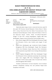 Contoh surat undangan rapat bumdes. Contoh Surat Pemberitahuan Bpd Kepada Kepala Desa Contoh Seputar Surat