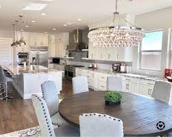 Our Breakfast Nook Kitchen Modern Farmhouse Glam Farmhouse Kitchen Design Modern Farmhouse Decor Kitchen Open Concept Kitchen Living Room Layout