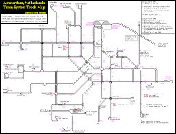 Amsterdam, Netherlands Trams - Track Map - nycsubway.org