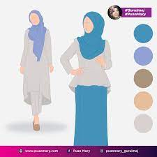 Teknik padanan warna dan tudung. Kombinasi Warna Baju Dan Tudung