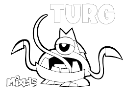 Mixels Turg Coloring Pages Educative Printable Coloring Pages Cartoon Network Studios Lego Party