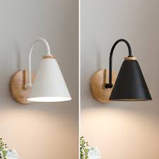 Limited time sale easy return. Nordic Wooden Wall Lights White Black Bedside Wall Lamp Bedroom Wall Light Sconce For Kitchen Restaurant Wall Sconce Fixtures Led Indoor Wall Lamps Aliexpress