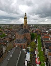 A Kerk Vanuit Reuzerad Groningen Nederland Stad