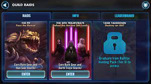 Many guilds attempt tiers they aren't ready for. Guys Any Tips For Lineups For The Rancor Raid Keep In Mind I Do Not Have Any Legendary Characters Yet Such As Cls And Jtr Swgalaxyofheroes