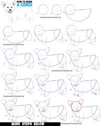 Have fun drawing from these 50 selected dog drawing tutorials. How To Draw A Corgi Puppy Easy Step By Step Realistic Drawing Tutorial For Beginners How To Draw Step By Step Drawing Tutorials