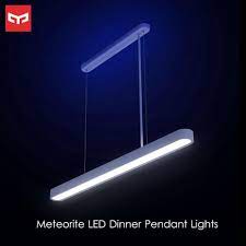 yeelight meteorite pendentif lampe intelligente led diner lumiere lustre restaurant eclairage d ambiance mihome app contr light app app remote pendant lighting