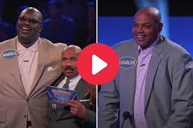 She keeps me in check Shaq Charles Barkley On Celebrity Family Feud Is Pure Comedy Vid Fanbuzz