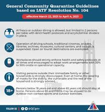 Minimum public health standards shall be complied with at all times for the duration of the ecq. Quezon City Government Official Website