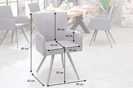 90 × 87 × 82 cm. Retro Design Stuhl Roadster Antik Grau Mit Armlehnen Und Federkern Riess Ambiente De