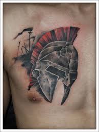 Grey Ink Stone Helmet And Hairs Tattoo On Chest Jpg 453 604 Warrior Tattoos Spartan Helmet Tattoo Gladiator Tattoo