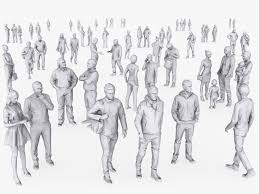 3d Model Lowpoly People Art Sketches 3d Model Sketches