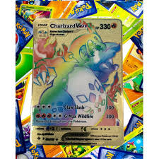 The set description mentioned a special energy card. Champions Path Rainbow Charizard Vmax Custom Gold Metal Pokemon Card Champions Path 074 073 Walmart Com Walmart Com