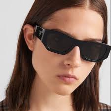 NEW PRADA PRA01S 1AB5S0 CAT EYE PRADA SUNGLASSES SPR A01 BLACK PR A01S