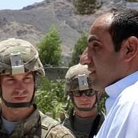 First Lt. Michael Inscho (left), a civil affairs member