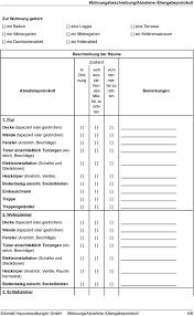 Im abnahmeprotokoll wohnung wird der zustand der wohnung festgehalten. Wohnungsbeschreibung Abnahme Ubergabeprotokoll Pdf Kostenfreier Download