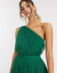 Asos Design One Shoulder Tulle Maxi Dress Asos Tulle Maxi Dress Dresses Evening Dresses Elegant