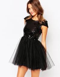 Dress By Little Black Dress Sequin Embellished Top Structured Cap Sleeves Open Back Full Layered Tulle Skirt Regular Fit True To Womens Trending Dress
