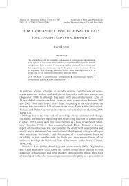 A constitutional amendment is a formal change to the text of the written constitution of a nation or state. Pdf How To Measure Constitutional Rigidity Four Concepts And Two Alternatives