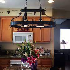 Kitchen Light Fixture With Pot And Pan Holders Bought At Lowes Com Home Home Decor Kitchen Lighting