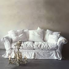 Traditional skirted style chaise lounge overstuffed sofa. Beautify Your Ikea Sofa With Custom Long Skirt Slipcovers