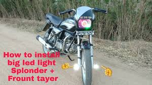 How To Install Led Fog Lamps Splendor Plus All Bike By Next Level Modify