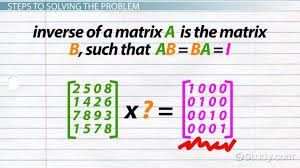 There are mainly two ways to obtain the inverse matrix. How To Find The Inverse Of A 4x4 Matrix Video Lesson Transcript Study Com