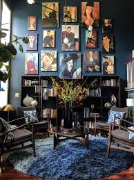 A Once Beige Townhouse Is Now Incredibly Bold Dramatic And Colorful Townhouse Decorating Home Decor Trending Decor