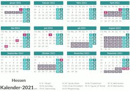 Hier ist der universelle kalender 38ms für 2021. Ferien Hessen 2021 Ferienkalender Ubersicht