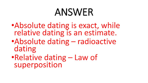 Definition of absolute dating in the definitions.net dictionary. Bell Ringer On A Sheet Of Paper Write The Difference Between Absolute Dating And Relative Dating And Give An Example Of Each Ppt Download